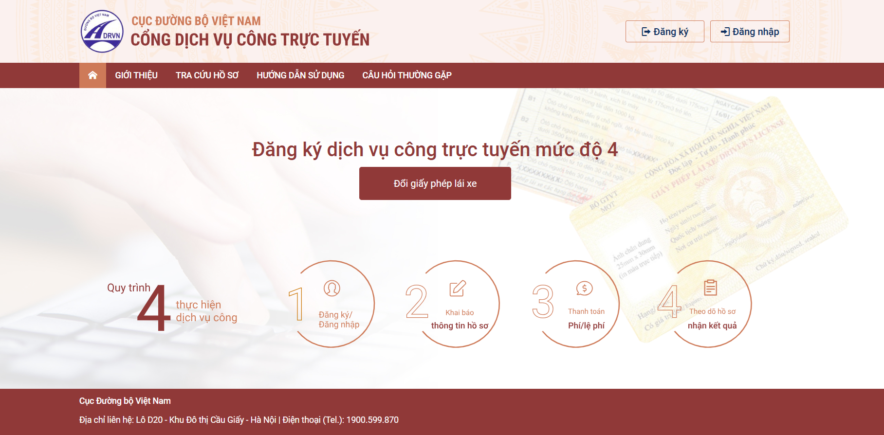 Đổi giấy phép lái xe qua mạng